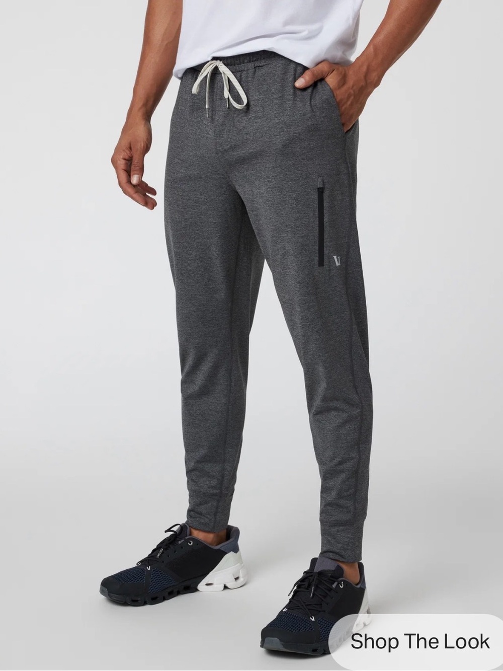 Vuori Men’s Sunday Performance Jogger Charcoal Heather Gray Large